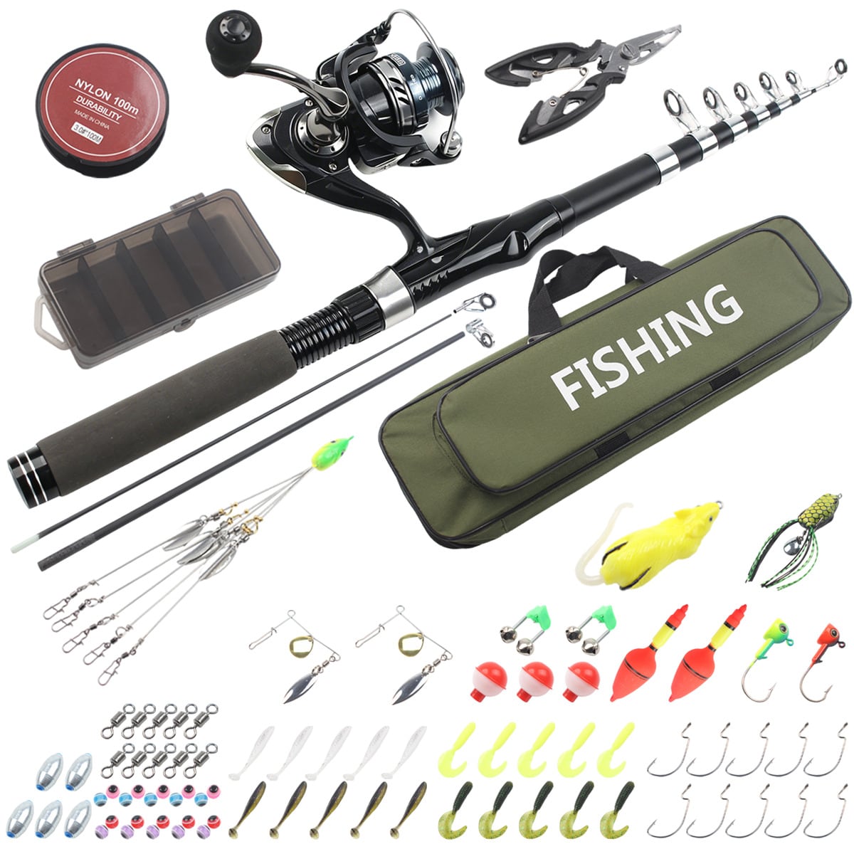 Fishing Equipment Online - 86-Piece Telescopic Fishing Rod & Reel