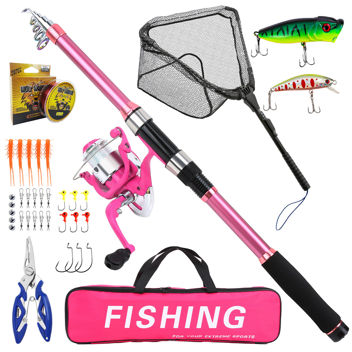 Fishing Pole Set Full Kits Wit - đánh giá và giá Fishing Equipment Online