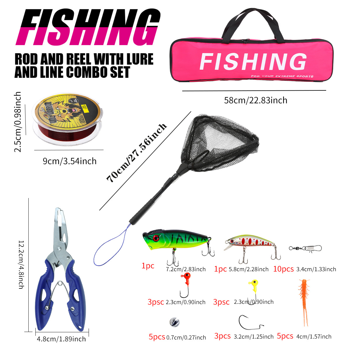 Fishing Pole Set Full Kits Wit - đánh giá và giá Fishing Equipment Online
