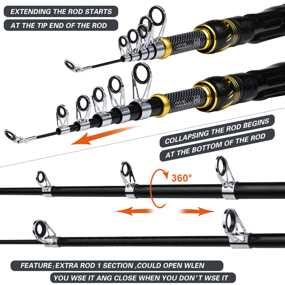 PROBEROS 1.5m-2.4m Fishing Rod - đánh giá và giá Fishing Equipment Online