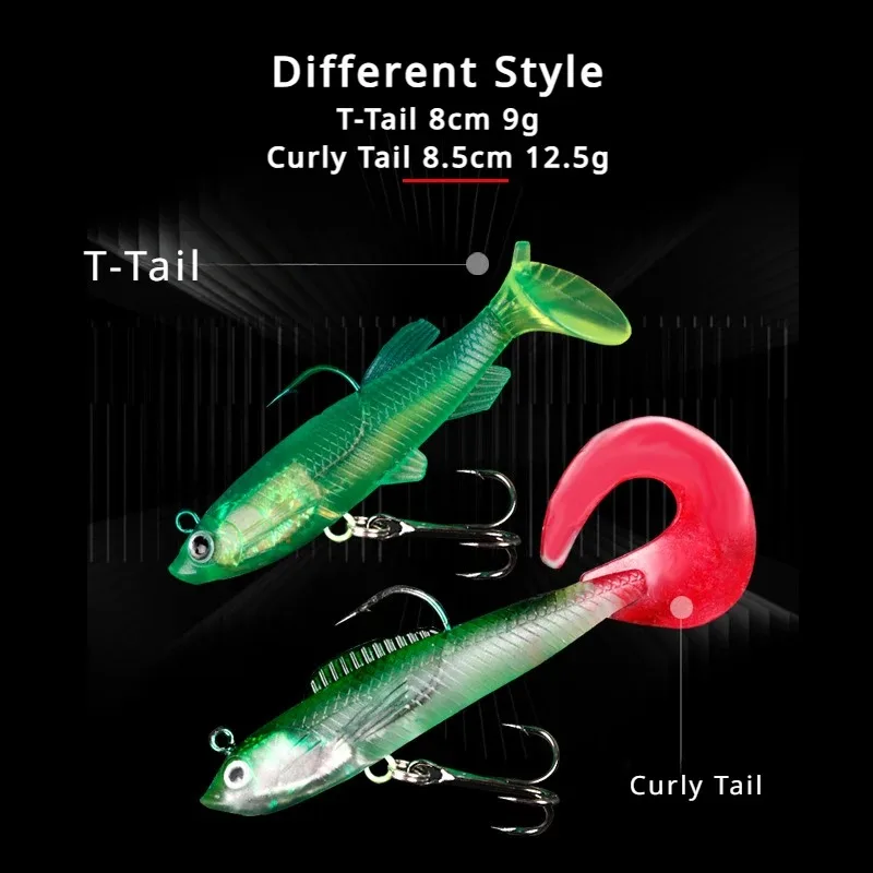 10 Pcs Lure Baits with T-tail  - đánh giá và giá Fishing Equipment Online