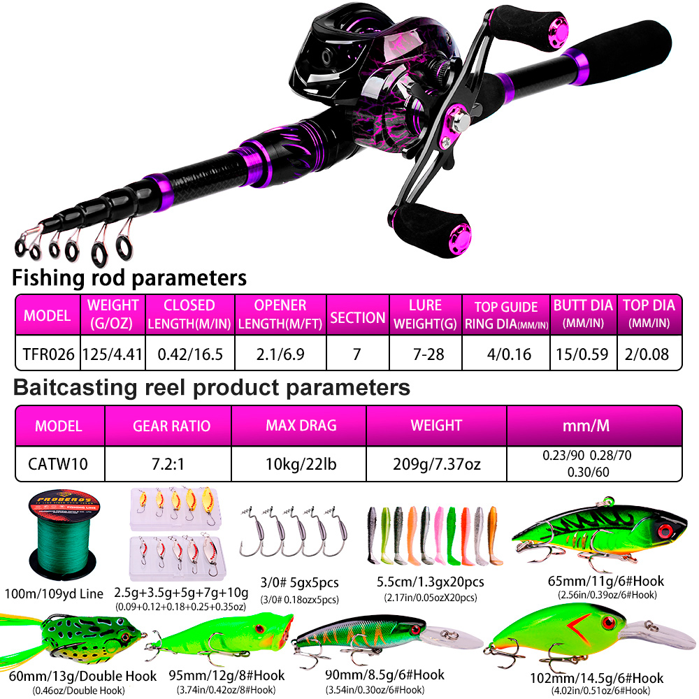 PROBEROS 2.1m Baitcasting/Spin - đánh giá và giá Fishing Equipment Online